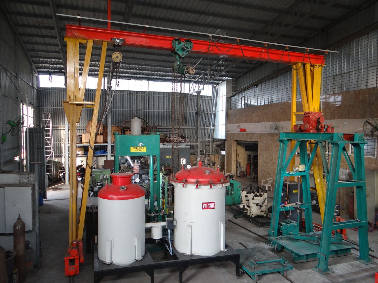Our machine shop and VPI tanks